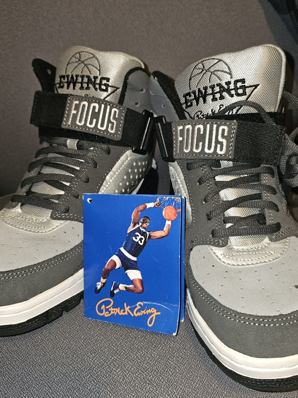 Ewing Focus Grey & Black High Tops Mens 9